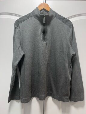 Banana Republic, 1/4 zip Charcoal Gray Pullover, luxury touch cotton, men’s XL